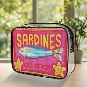 Pink “Can of Sardines” Cosmetic Bag BRAND-NEW & SO CUTE!